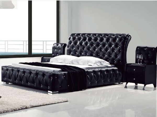 BETHANY QUEEN 3 PIECE (BEDSIDE) BEDROOM SUITE WITH BUTTONS (MODEL: B032#) - ASSORTED COLOURS