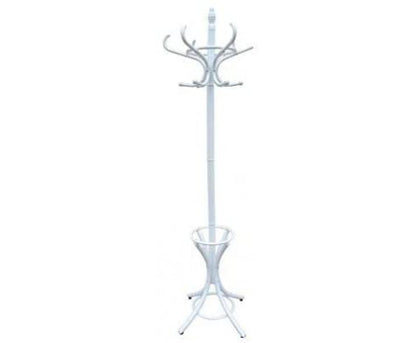 CLEMENT WOODEN HAT STAND WITH 12 HOOKS - WHITE