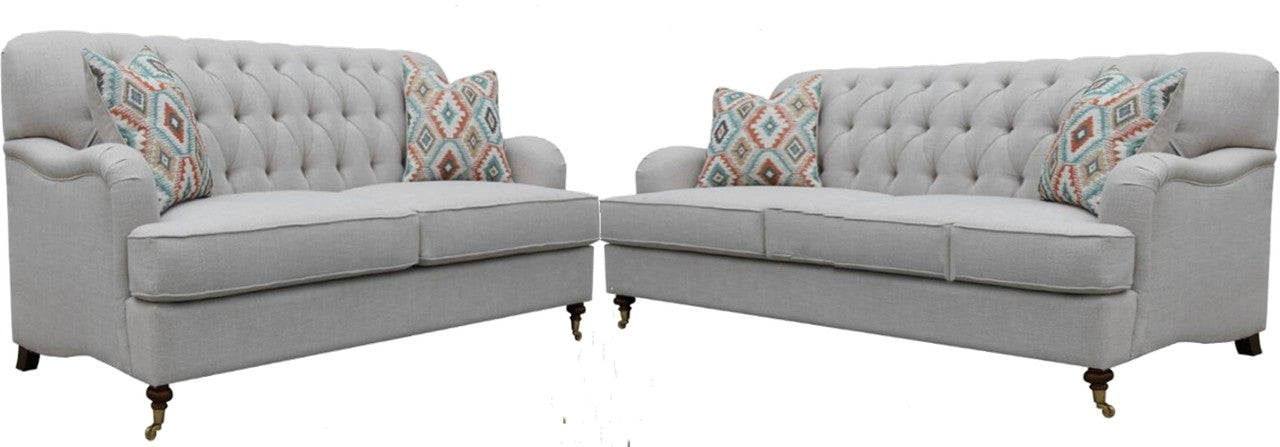 PARIS FABRIC 3 SEATER LOUNGE - (MODEL:6-12-15-18-9-4-1) - AS PICTURED