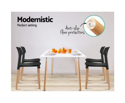 JANISON (SET OF 4) DINING CHAIR - BLACK