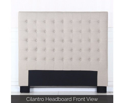 CILANTRO DOUBLE LINEN FABRIC BEDHEAD - BEIGE
