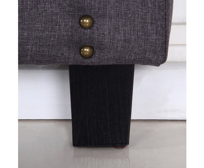 QUEEN MARLOWES LINEN FABRIC HEADBOARD - CHARCOAL