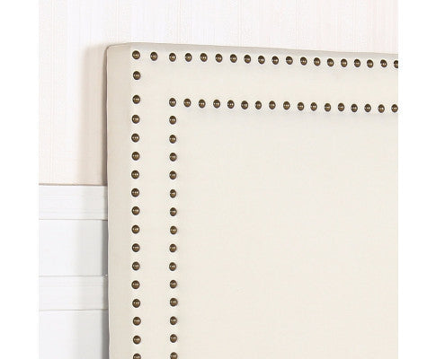 QUEEN MARLOWES LINEN FABRIC HEADBOARD - WHITE