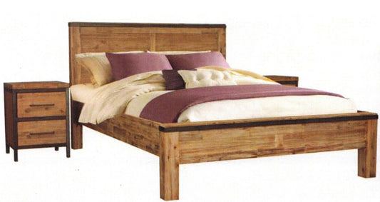 Cember Queen 3 Piece Bedside Bedroom Suite - (16-15-18-20-12-1-14-4)- Walnut