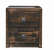ASIDA 2 DRAWER BEDSIDE (AUSSIE MADE) - TASSIE OAK COMBINATION  - ASSORTED COLOURS
