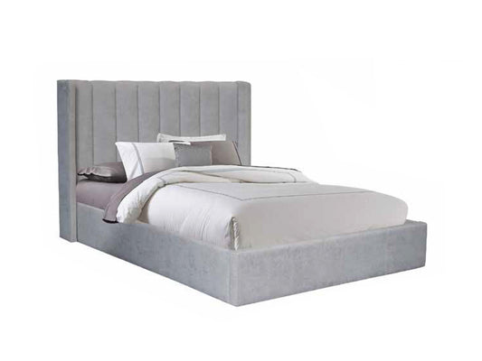 Queen Warrenton Fabric Bed - Champagne