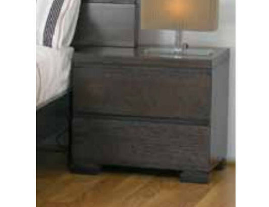 Benson 2 Drawer Bedside Table - Smoke