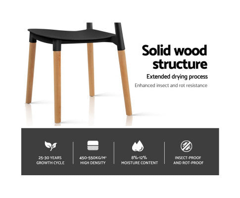 JANISON (SET OF 4) DINING CHAIR - BLACK