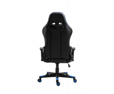 AGNELLE RECLINING OFFICE COMPUTER GAMING CHAIR - BLACK & BLUE