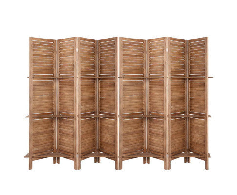 STINROM ROOM DIVIDER PRIVACY SCREEN  FOLDABLE 8 PARTITION STAND -  BROWN