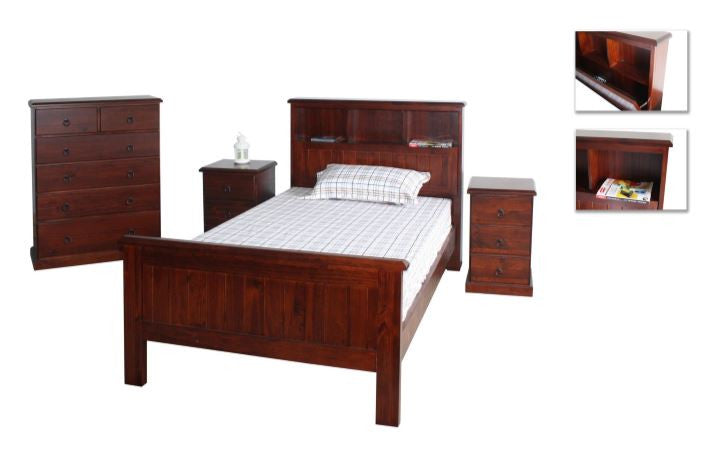 KAMPARI SINGLE OR KING SINGLE 3 PIECE BEDROOM SUITE - (MODEL:20-15-13-13-9) - AS PICTURED