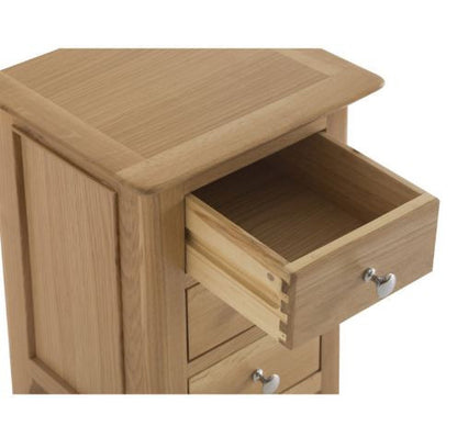 ROBINHOOD 3 DRAWER LARGE BEDSIDE TABLE (NT-LBSC)  - NATURAL OAK FINISH