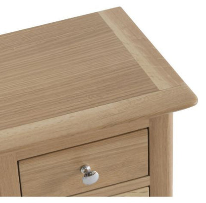 ROBINHOOD 3 DRAWER LARGE BEDSIDE TABLE (NT-LBSC)  - NATURAL OAK FINISH