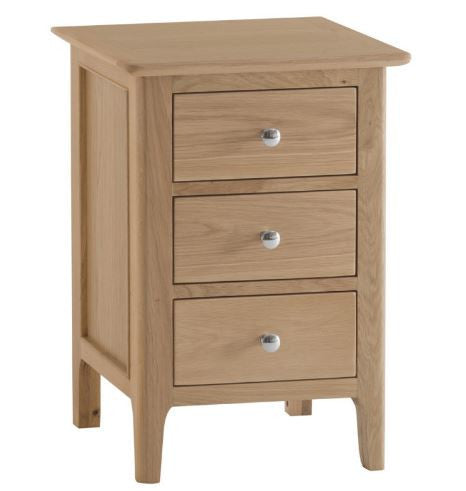 ROBINHOOD 3 DRAWER LARGE BEDSIDE TABLE (NT-LBSC)  - NATURAL OAK FINISH