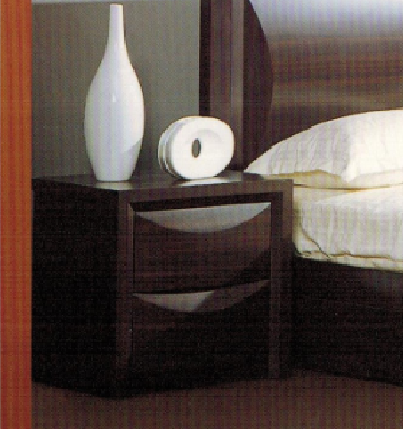 EVITA 2 DRAWER BEDSIDE TABLE - WALNUT