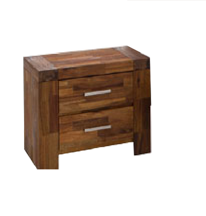ADRIAN KING 4 PIECE TALLBOY BEDROOM SUITE WITH PHILLIPE CASEGOODS - (MODEL:BR580K)- JAVA RUSTIC