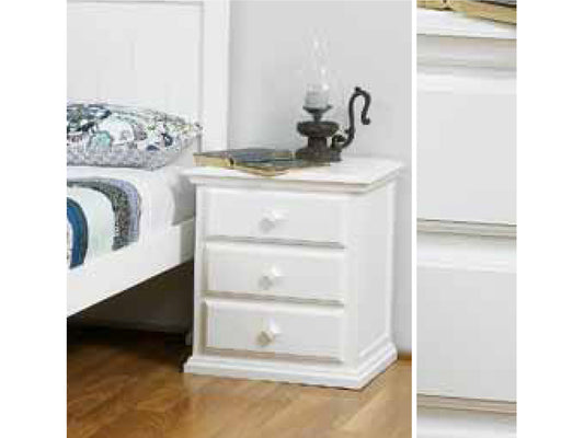 Anniston (AUSSIE MADE) 3 Drawer Bedside Table - Assorted Painted Colours