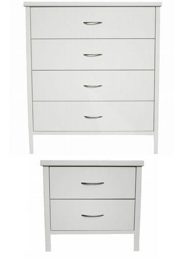 BEDSIDE DIMENSION
 H 570mm x W 540mm x D 405mm,
4-DRAWER TALLBOY DIMENSION
 H 1015mm x W 940mm x D 445mm