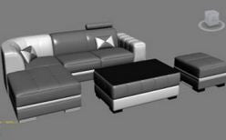 HARLEY (MODEL-F3010E)  LEATHERETTE  CHAISE LOUNGE SUITE WITH COFFEE TABLE - CHOICE OF LEATHER AND ASSORTED COLOURS AVAILABLE