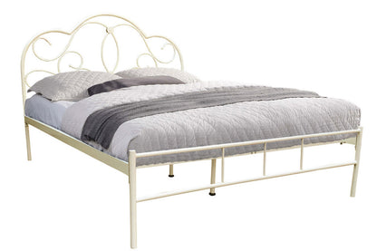 DOUBLE GRASBY TIMBER BED - ANTIQUE IVORY