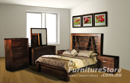 CHRISTIAN DOUBLE OR QUEEN 6 PIECE BEDROOM SUITE - ASSORTED COLOURS