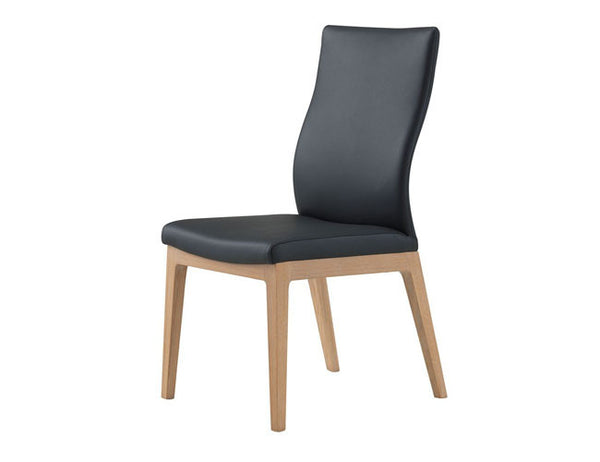 CLARKE LEATHERETTE DINING CHAIR - BLACK