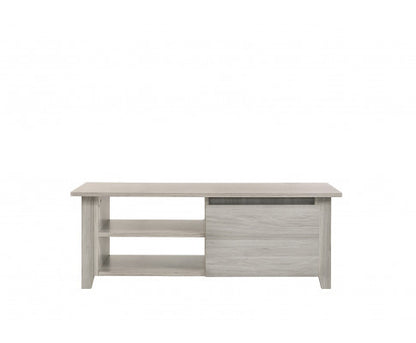 HILTON 2 SHELVES/ 1 DRAWER COFFE TABLE - WHITE WASH