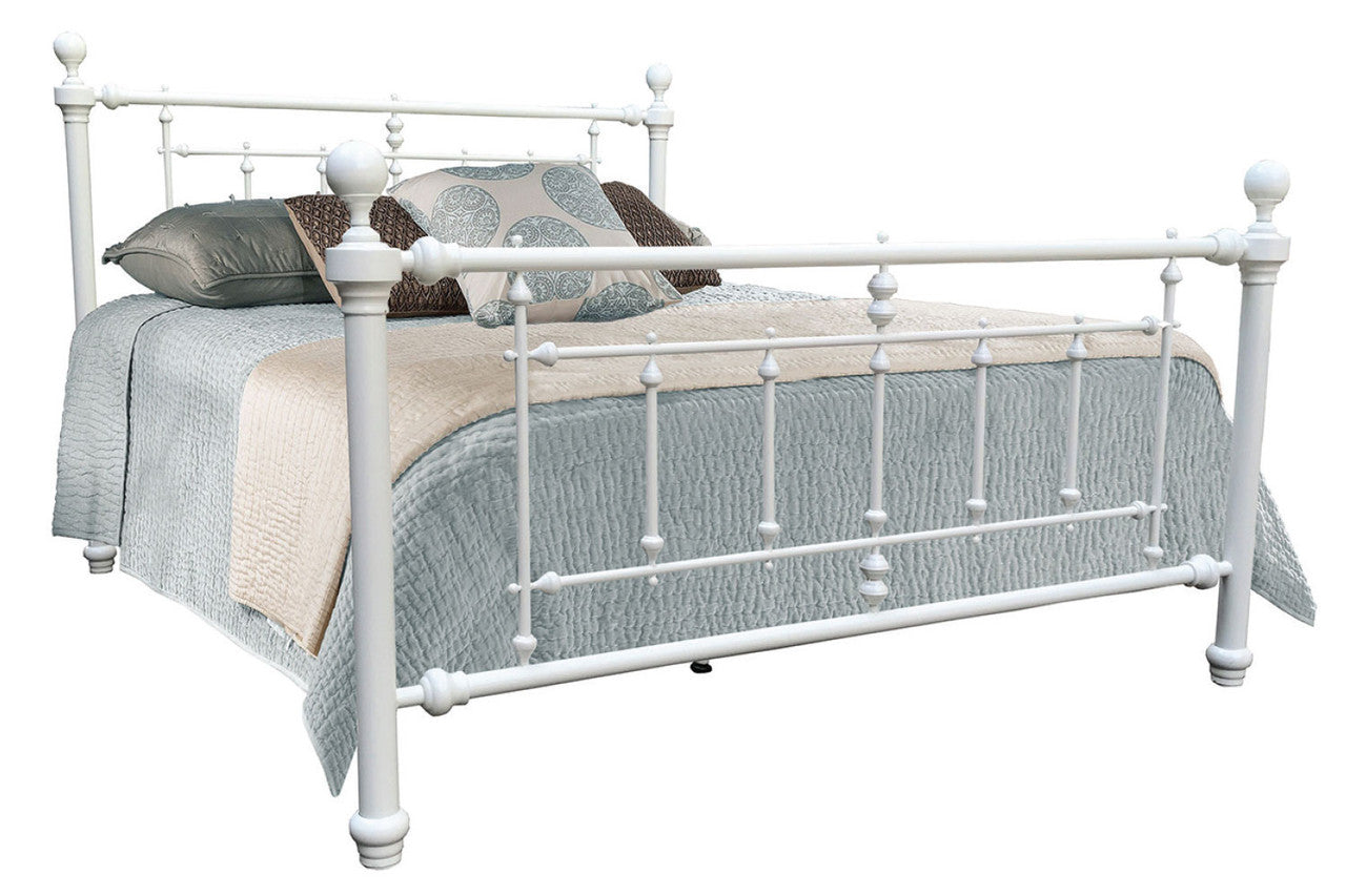 Queen Coventry Metal Bed - Black Or White