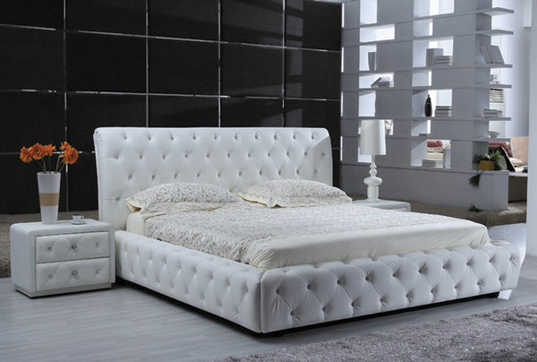 BETHANY (9391) KING 4 PIECE TALLBOY BEDROOM SUITE - LEATHERETTE - CHOICE OF COLOURS