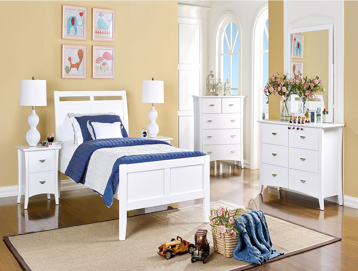 QUEEN LISERLI (5205) BED FRAME - WHITE