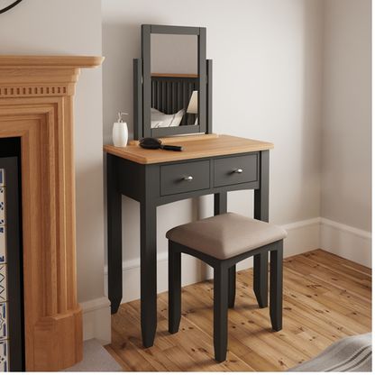 DOUBLE OR QUEEN EMMETT 6 PIECE (THE LOT) BEDROOM SUITE - GREY / LIGHT OAK (2 TONE)