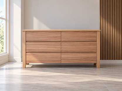 Alvair 6 Drawer Dresser - Solid Ash