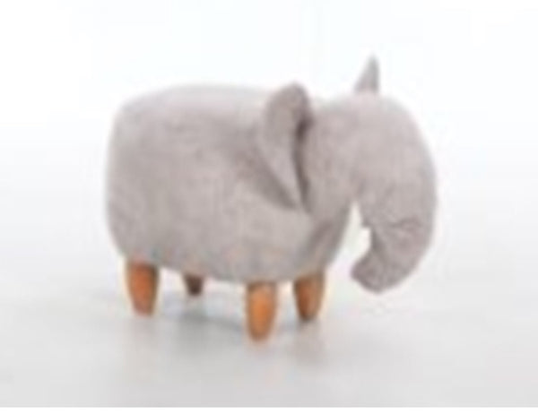 ELEPHANT KID CHAIR IN FABRIC CREAM NOSE DOWN - AS PICTURED