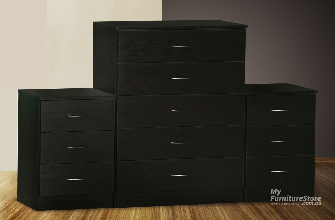 MISSION 3 PIECE CHEST SET (5+3+3) - WALNUT