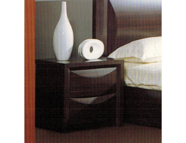Evita 2 Drawer Bedside Table - Walnut