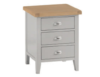 SPENCER QUEEN OR DOUBLE 4 PIECE TALLBOY BEDROOM SUITE - GREY  / LIGHT OAK (2 TONE)