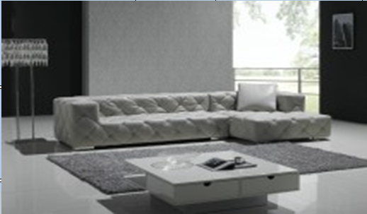 PIERCE LEATHERETTE 3 SEATER + LHS/RHS CHAISE  - WHITE