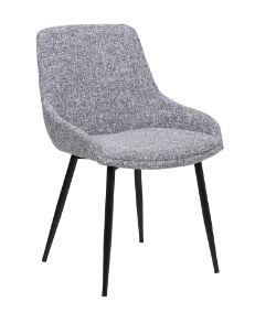 COMO FABRIC LINEN DINING CHAIR - DARK GREY