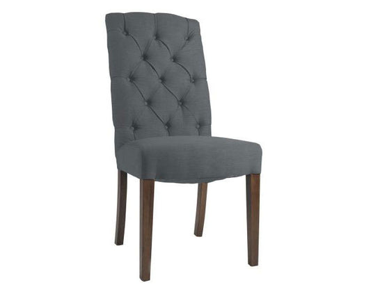 FELICE (V-1041) LINEN DINING CHAIR - CHARCOAL
