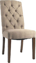 FELICE (V-1041) LINEN DINING CHAIR - BEIGE