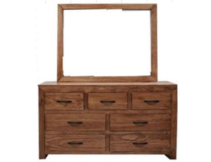 BUSTIN 7 DRAWER DRESSER WITH MIRROR - 875(H) x 1480(W) - (6-18-1-14-11) - BALTIC
