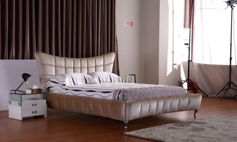 QUEEN  ERASMUS LEATHERETTE BED (G1069#) - ASSORTED COLORS