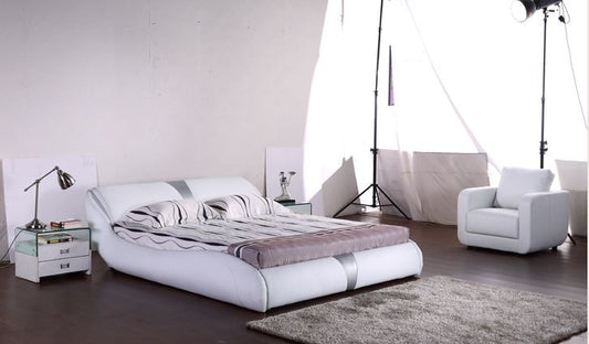 QUEEN   MARCUS LEATHERETTE BED (G1066#) - ASSORTED COLORS