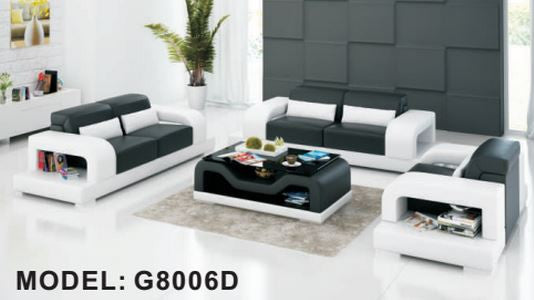 DAYRELL (G8006D) 3 SEATER + 2 SEATER + 1 SEATER LOUNGE  SUITE WITH  COFFEE TABLE - CHOICE OF LEATHER AND ASSORTED COLOURS AVAILABLE