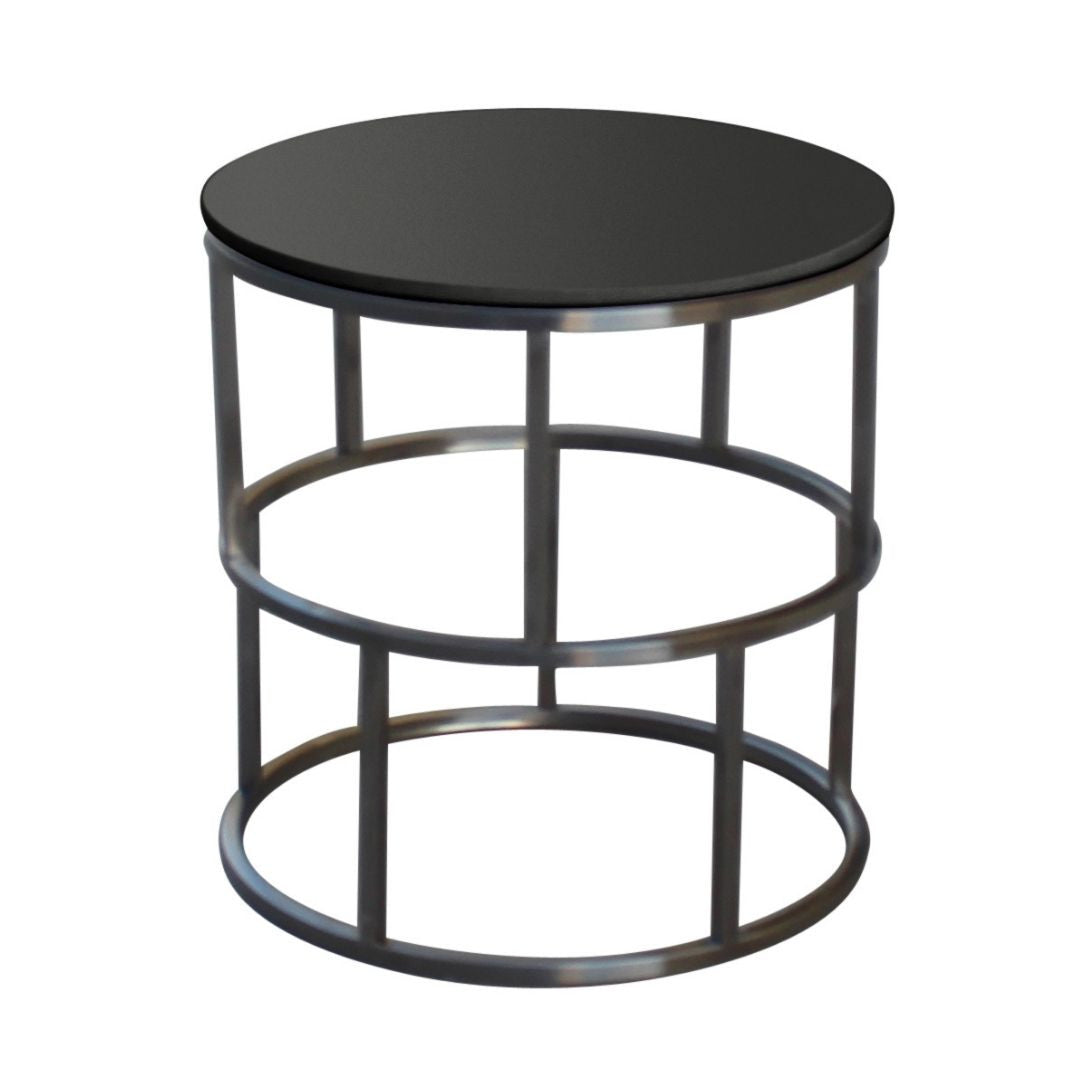 GEOMETRIX SIDE TABLE - 500(W) X 500(Dia) - BLACK