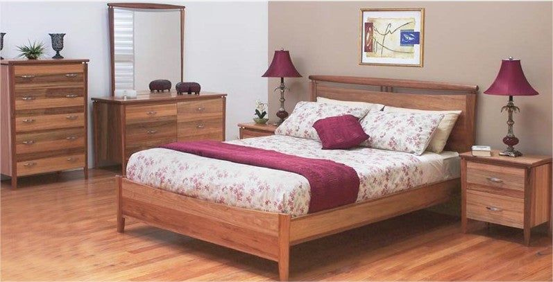 TIMBER COLOURED VENEER BEDROOM SUITES