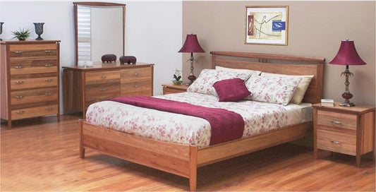 GLENDALE QUEEN 5 PIECE DRESSER BEDROOM SUITE - BLACKWOOD
