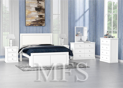 KING LATIFA (CUSTOM MADE) 6 PIECE (THE LOT) BEDROOM SUITE - ASSORTED COLOURS