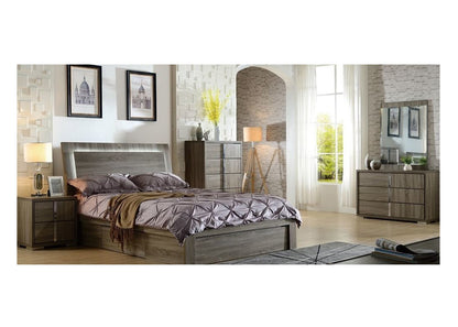 HANSON KING 5 PIECE DRESSER  BEDROOM SUITE (MODEL:LS 111K) (GAS LIFT OR SIDE DRAWER OPTIONS AVAILABLE) - MOCHA OAK