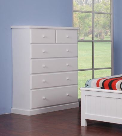 Kornos 6 Drawer Tallboy Chest - (MODEL:2-5-14-4-9-7-15) - White